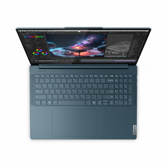 Portatīvais dators Lenovo Yoga Pro 9 16IMH9, AI-Powered Gaming PC, 16 3.2K Mini LED, Intel U7-155H, RAM 16GB, 1TB SSD, RTX4060 8GB, Windows 11 Pro, Tidal Teal 83DN001NMX