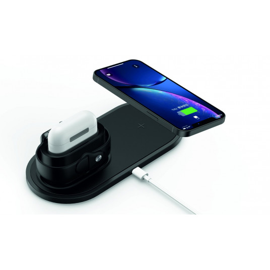Swissten 3in1 15W Wireless Charger for iPhone / Apple Watch / Airpods Pro / Black