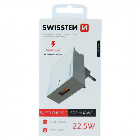 Swissten Premium 22.5W Huawei arper Fast Charge Travel charger 5V / 4.5A (FCP) White