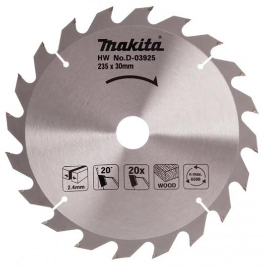 Makita koka griešanas disks D-03925 235 X 2,4 X 30 mm