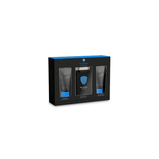 Lamborghini Acqua dāvanu komplekts EDT 125 ml, dušas želeja 100 ml un balzams pēc skūšanās (balzams pēc skūšanās) 100 ml, 125 ml