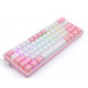 Redragon K617 Fizz RGB balts/rozā