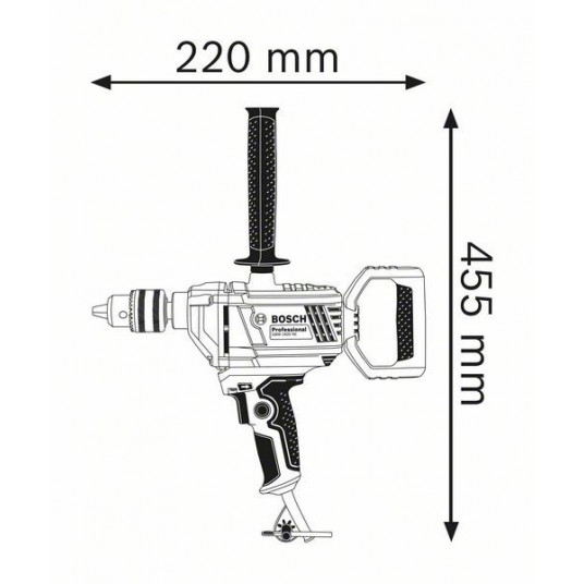 Bosch 0 601 1B0 000 urbis 630 RPM 3 kg Melns, zils