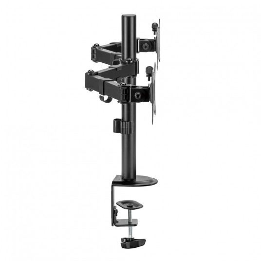 Maclean galda stiprinājums 2 monitoriem, VESA 75x75 un 100x100, 17-32", 2x 9 kg, MC-754N