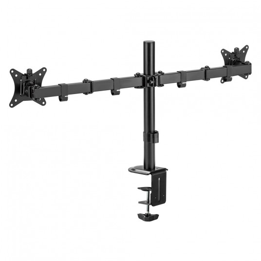 Maclean galda stiprinājums 2 monitoriem, VESA 75x75 un 100x100, 17-32", 2x 9 kg, MC-754N