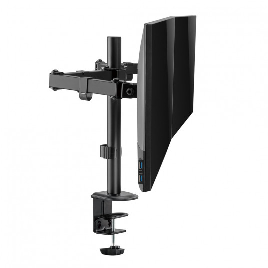 Maclean galda stiprinājums 2 monitoriem, VESA 75x75 un 100x100, 17-32", 2x 9 kg, MC-754N