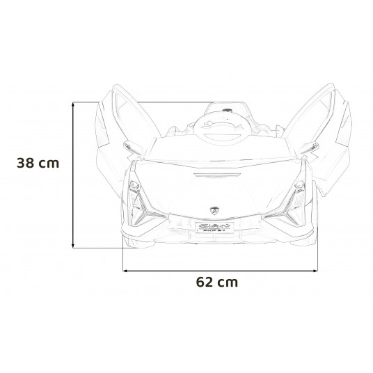 Lamborghini SIAN elektriskais auto bērniem ar tālvadības pulti, balts