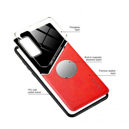 Mocco Lens Leather Back Case for Apple Iphone 11 Pro Max Red