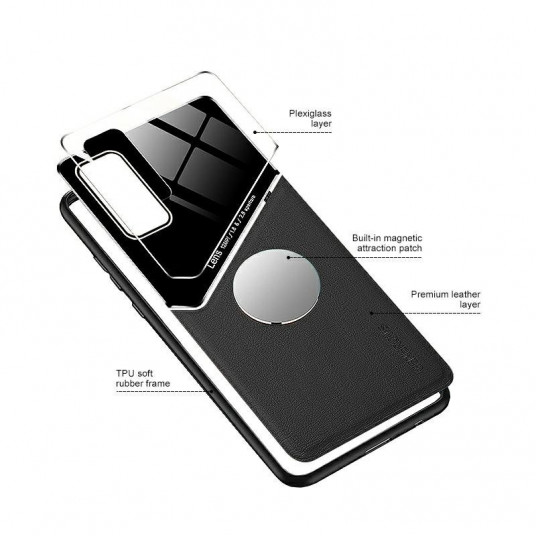 Mocco Lens Leather Back Case for Apple Iphone 11 Pro Max Black