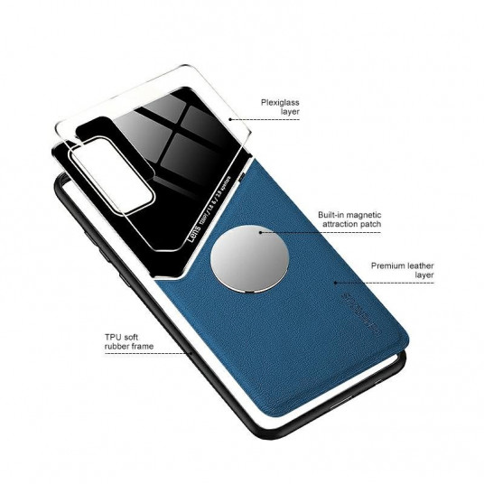 Mocco Lens Leather Back Case for Apple Iphone 11 Pro Blue
