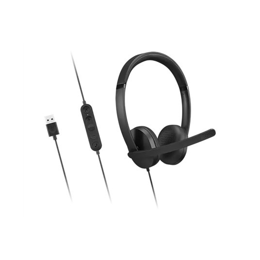 Austiņas Lenovo USB-A Wired Stereo Headset Gen 2 Black