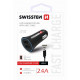 Swissten Premium Car charger 12 / 24V / 1A + 2.1A + USB-C Data Cable 100 cm Black