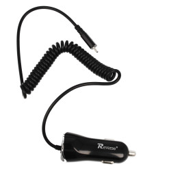 Reverse CC-21 Universal 2.1A Micro USB Cable 1.2m Car Charger For GPS / Mobile Phone / Tablet Black