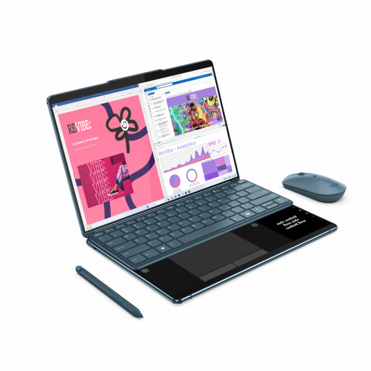 Klēpjdators Lenovo Yoga Book 9 13IMU9, AI-Powered Gaming PC, 13.3 2.8K, Intel Core Ultra 7, RAM 32GB, 512GB SSD, Intel Arc Graphics, Windows 11 Home, Tidal Teal 83FF0020PB