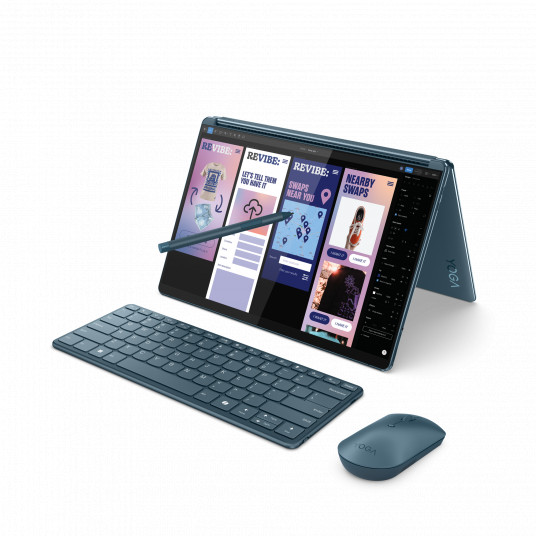 Klēpjdators Lenovo Yoga Book 9 13IMU9, AI-Powered Gaming PC, 13.3 2.8K, Intel Core Ultra 7, RAM 32GB, 512GB SSD, Intel Arc Graphics, Windows 11 Home, Tidal Teal 83FF0020PB