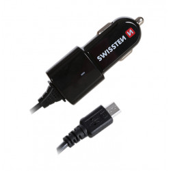 Swissten Premium Car charger 12 / 24V / 1A whit Micro USB Cable Black