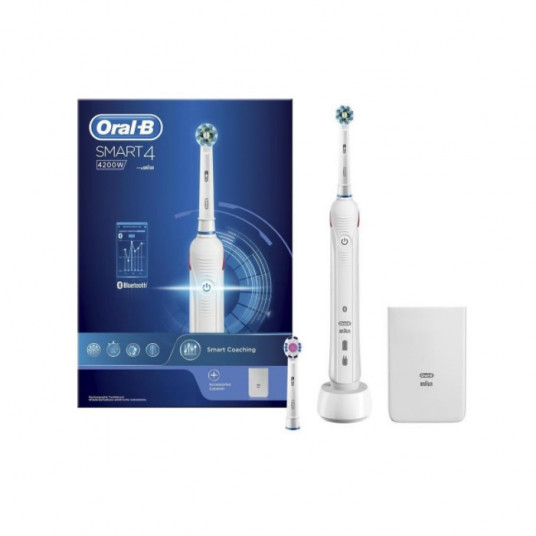 Oral b Smart 4200w White Electric Toothbrush Powered By Braun