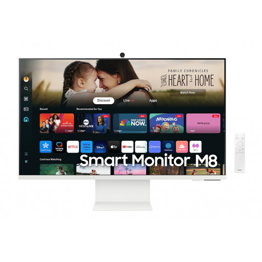 Samsung LS32DM801UUXDU 32" plakanais VA Smart monitors M8 M80D UHD, 3840x2160/16:9/400cd/m2/4ms/HDMI USB