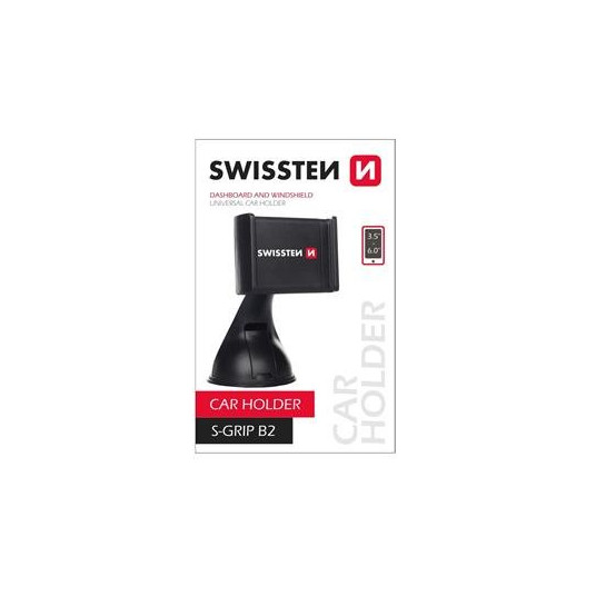 Swissten S-GRIP B2 Premium Universal Window Holder with 360 Rotation For Devices 3.5'- 6.0' inches Black