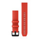 QuickFit 22 Watch Bands, Laser red, black stainless steel hardware