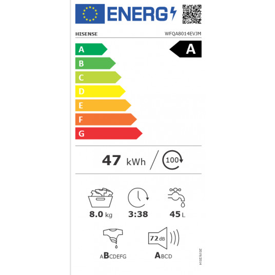 Veļas mašīna Hisense WFQA8014EVJM