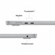 Klēpjdators Apple MacBook Air 15” Apple M4 10C CPU, 10C GPU/16GB/256GB SSD/Silver/INT MW1G3ZE/A