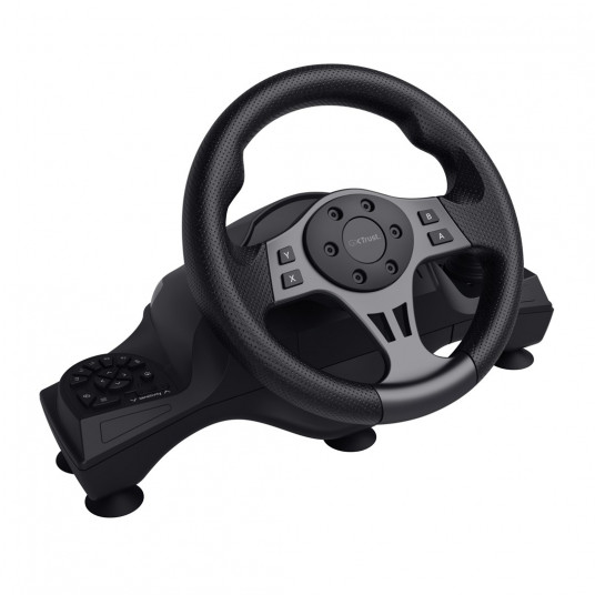 Trust GXT 289 Movi Juoda USB Vairas + pedalai Nintendo Switch, PlayStation 4, Xbox One S, Xbox One X, Xbox Series S, Xbox Series X