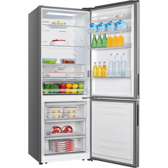 Gorenje NRK720EAXL4 ledusskapis ar saldētavu 495 L E Pelēks