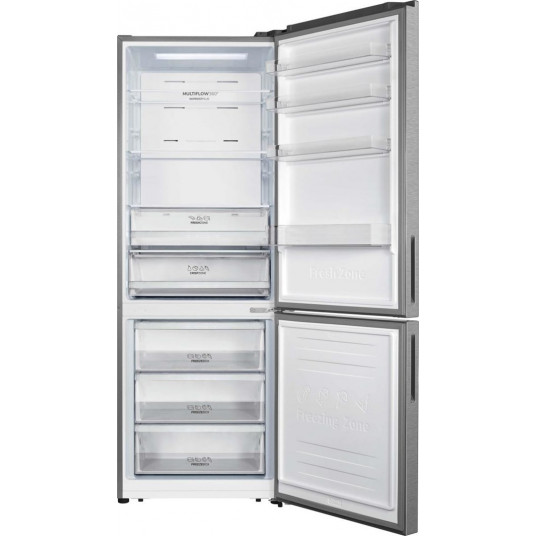 Gorenje NRK720EAXL4 ledusskapis ar saldētavu 495 L E Pelēks