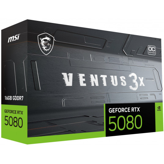 MSI VENTUS GEFORCE RTX 5080 16G 3X OC PLUS videokarte NVIDIA 16 GB GDDR7