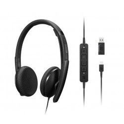 Austiņas Lenovo Wired VoIP Headset Teams Black