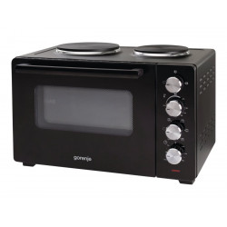 Gorenje | Mini cepeškrāsns | OM30GBX | 30 L | Degļu/vārīšanas zonu skaits 2 | 1600 W | Melns