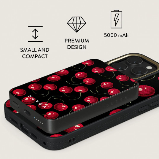 Ārējais akumulators Burga Magnetic Power Bank Cherrybomb Gunmetal