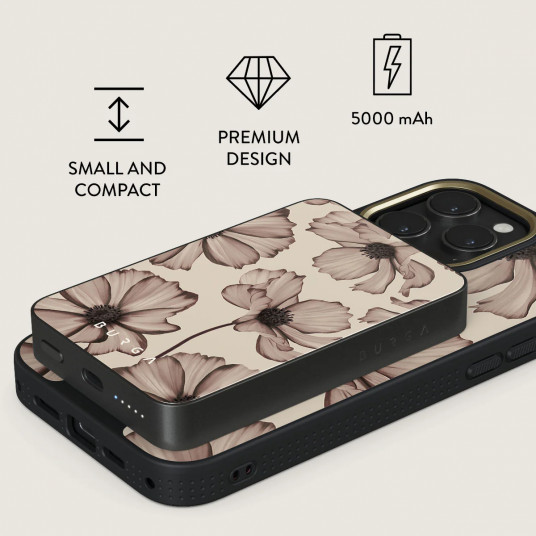 Ārējais akumulators Burga Magnetic Power Bank Barely Yours Gunmetal
