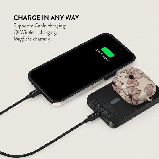 Ārējais akumulators Burga Magnetic Power Bank Barely Yours Gunmetal