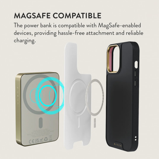 Ārējais akumulators Burga Magnetic Power Bank Barely Yours Gold