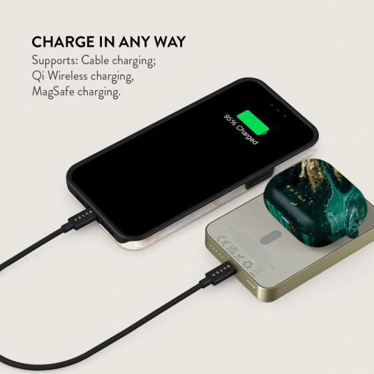 Ārējais akumulators Burga Magnetic Power Bank Emerald Pool Gold