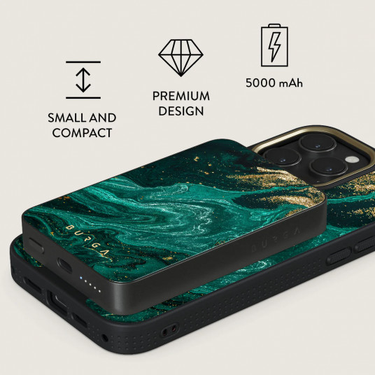 Ārējais akumulators Burga Magnetic Power Bank Emerald Pool Gunmetal