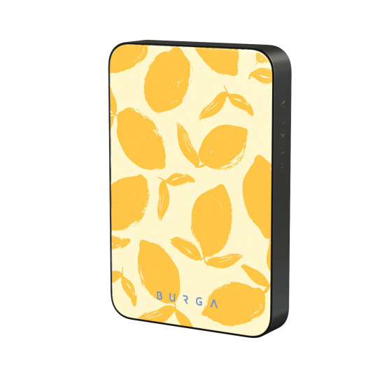 Ārējais akumulators Burga Magnetic Power Bank Lemon Tart Gunmetal