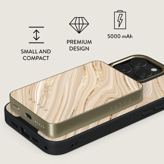Ārējais akumulators Burga Magnetic Power Bank Full Glam Gold