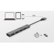 Adapteris TRUST Halyx Aluminium 4-Port Mini USB Hub