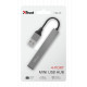 Adapteris TRUST Halyx Aluminium 4-Port Mini USB Hub