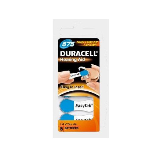 Duracell A675/DA675/ZL675, Zinc air cells, 6 pc(s)