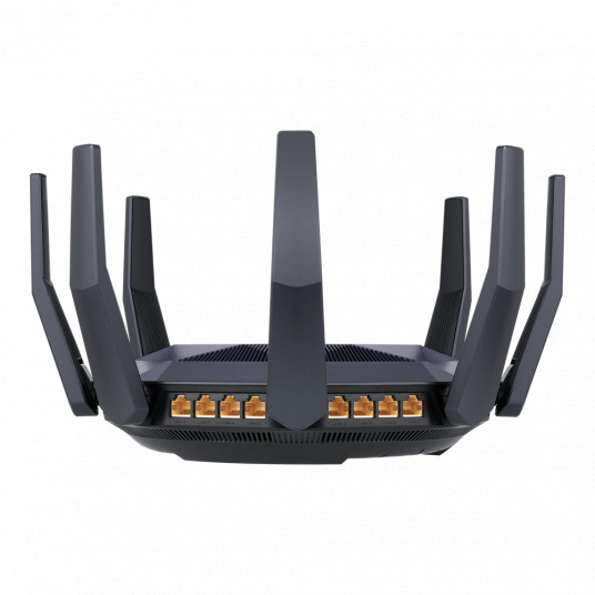ASUS AX6000 AiMesh Router (RT-AX89X) [WiFi 6 (802.11ax), bis zu 5.952 Mbit/s, MU-MIMO, OFDMA, 2x 10 Gbit/s-Port]