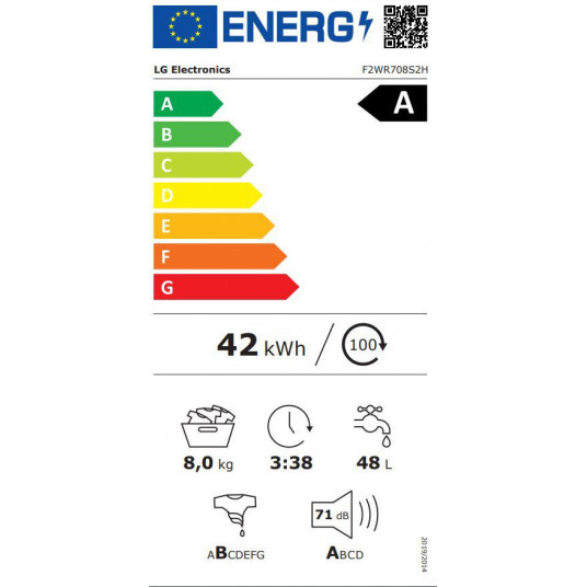 Veļas mašīna LG F2WR708S2H