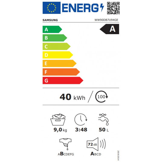 Veļas mašīna Samsung WW90DB7U94GEU4 