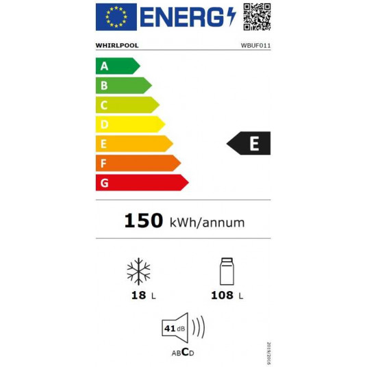 Iebūvēts ledusskapis Whirlpool WBUF011