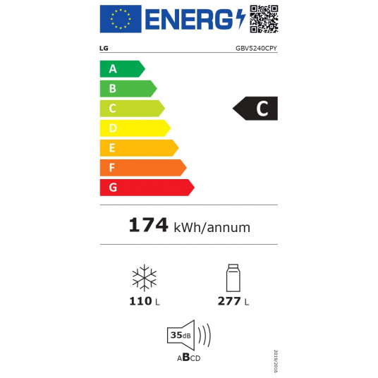 Ledusskapis LG GBV5240CPY