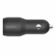 Belkin Dual USB-A Car Charger 24W + USB-A to USB-C Cable BOOST CHARGE Black
