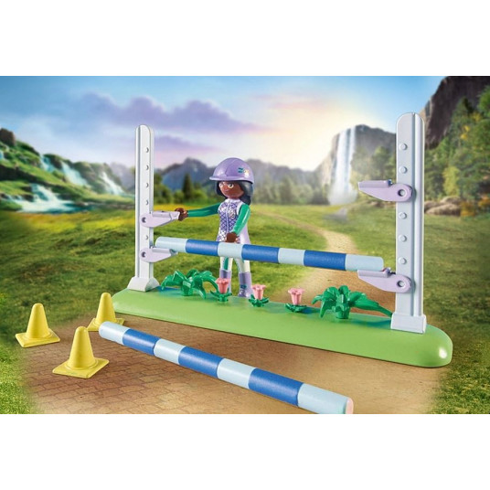 Komplekts z figurkami Horses 71355 Zoe i Blaze z przeszkodami